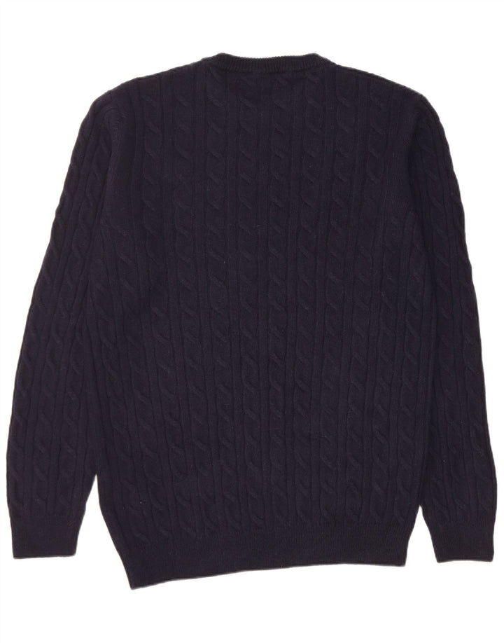 Timberland Maglione da uomo girocollo vestibilità regolare maglione grande lana blu navy