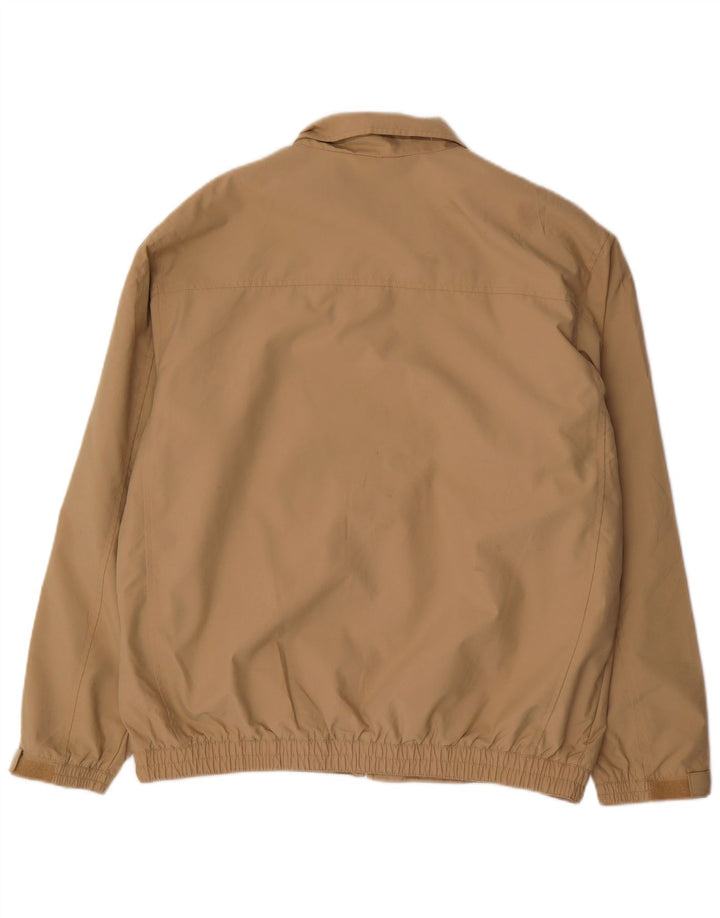 CHAPS Mens Bomber Jacket UK 40 Large Beige Polyester