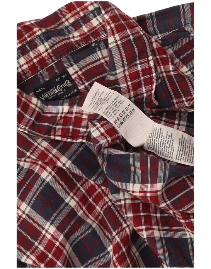 Camicia da uomo in flanella Jack & Jones XL in cotone a quadri multicolore