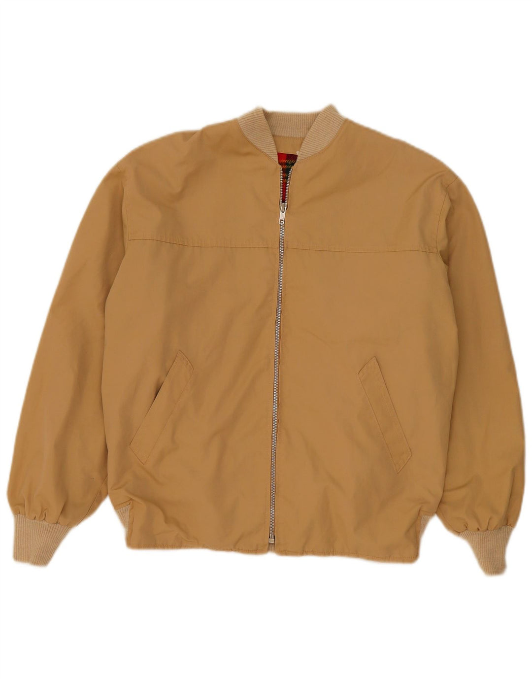 VINTAGE Mens Bomber Jacket UK 40 Large Beige