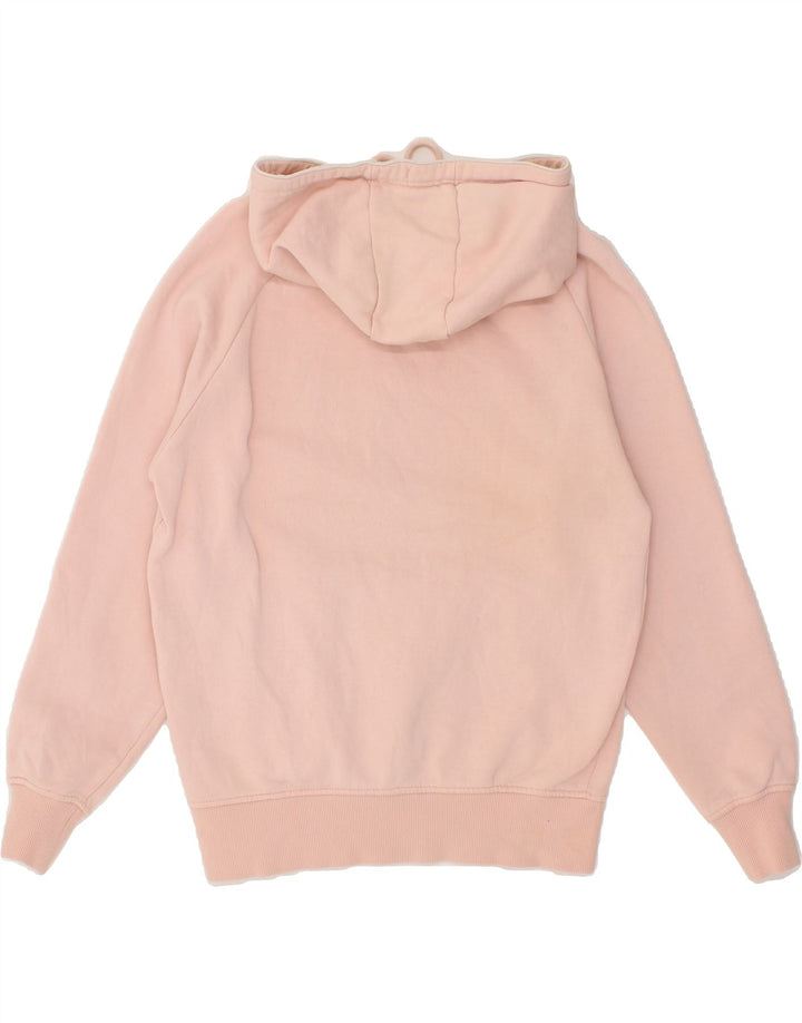 ELLESSE Womens Graphic Hoodie Jumper US 8 Medium Pink Cotton Vintage Ellesse and Second-Hand Ellesse from Messina Hembry 