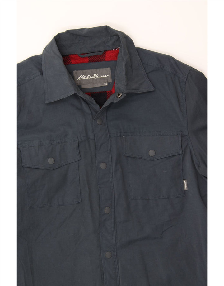 EDDIE BAUER Mens Shirt Medium Navy Blue Polyester Vintage Eddie Bauer and Second-Hand Eddie Bauer from Messina Hembry 