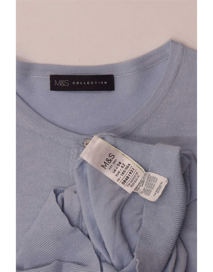 Pulover cardigan pentru femei Marks & Spencer UK 14 Medium Blue Viscose