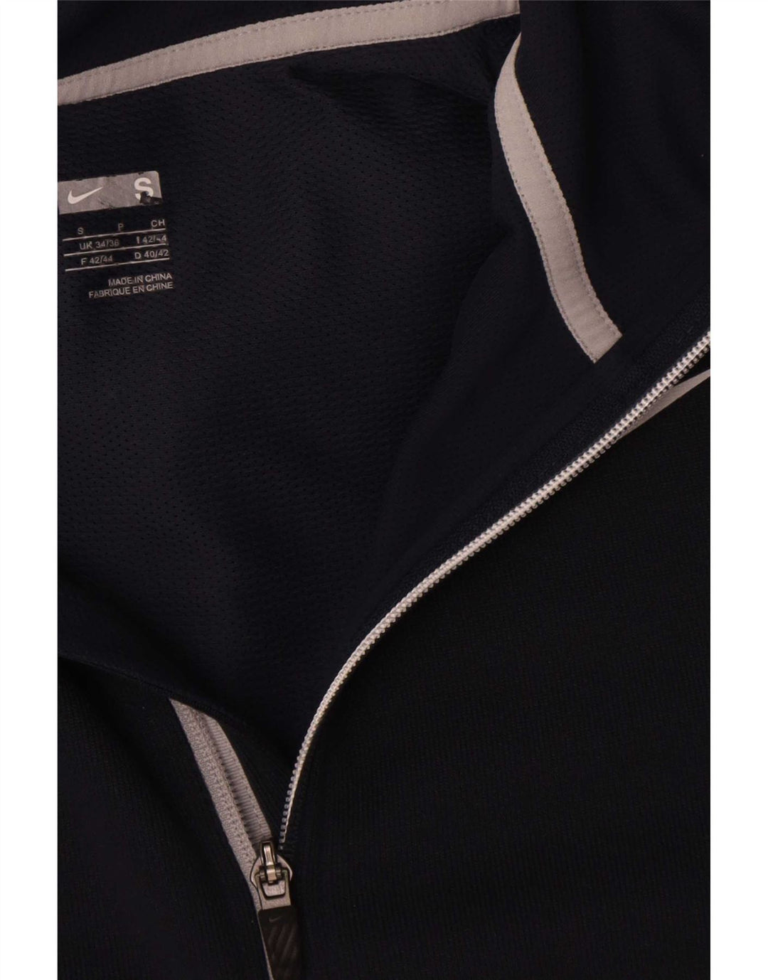 Nike Mens Zip Hoodie Sweater UK 34/36 Small Navy Blue Polyester