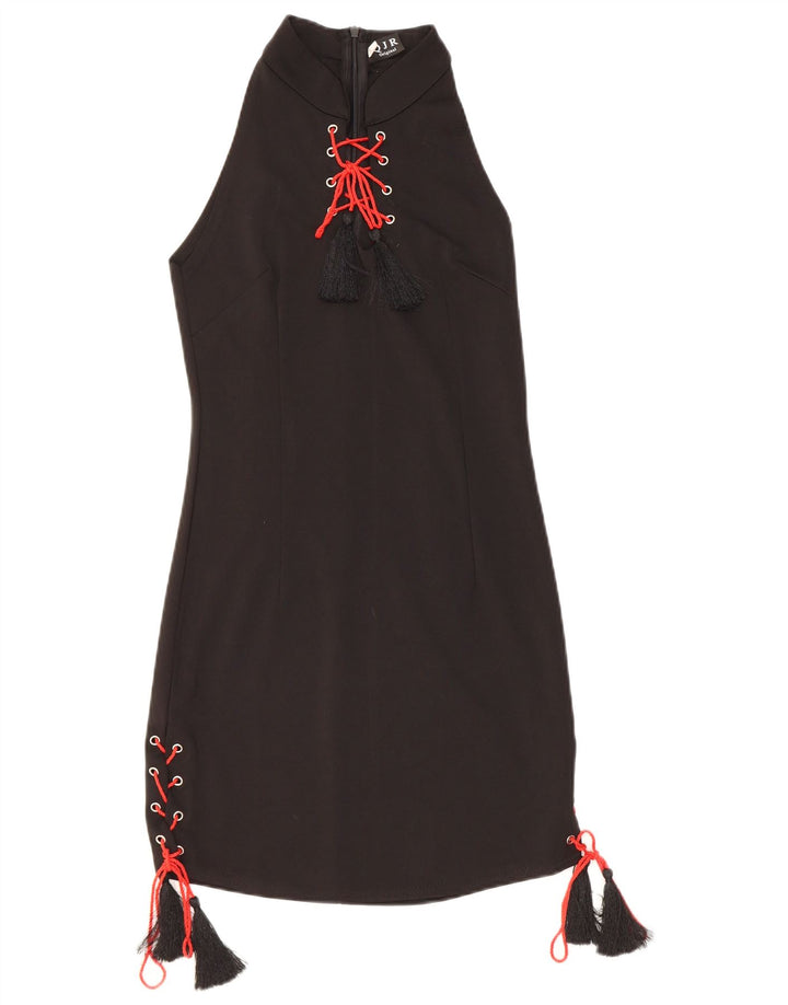 Vintage Womens Sheath Dress UK 12 Medium Black