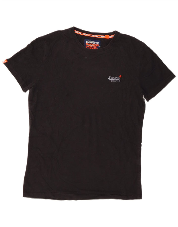Superdry Mens T-Shirt Top Small Black Cotton