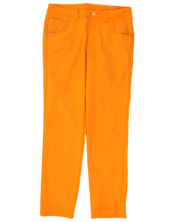Puma Pantalon droit décontracté pour homme W32 L32 Orange Polyester