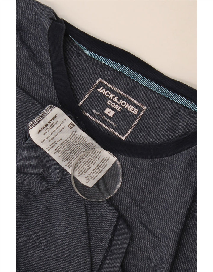 Jack & Jones Mens T-Shirt Top Small Navy Blue Cotton