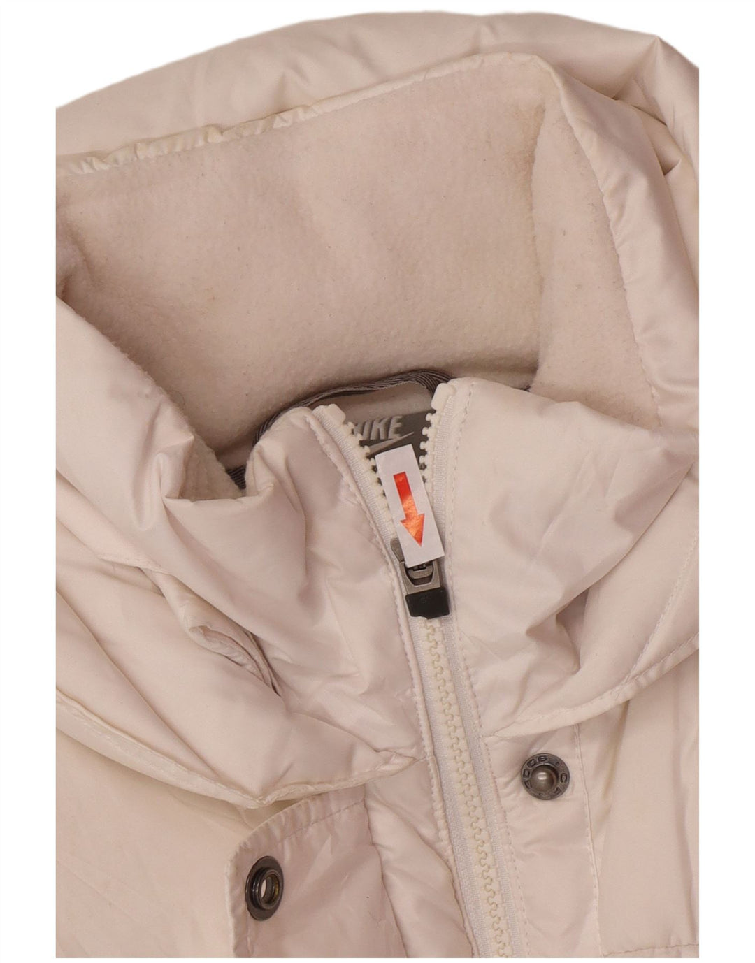 Nike Womens Hooded Padded Gilet UK 12/14 Medium White Polyester