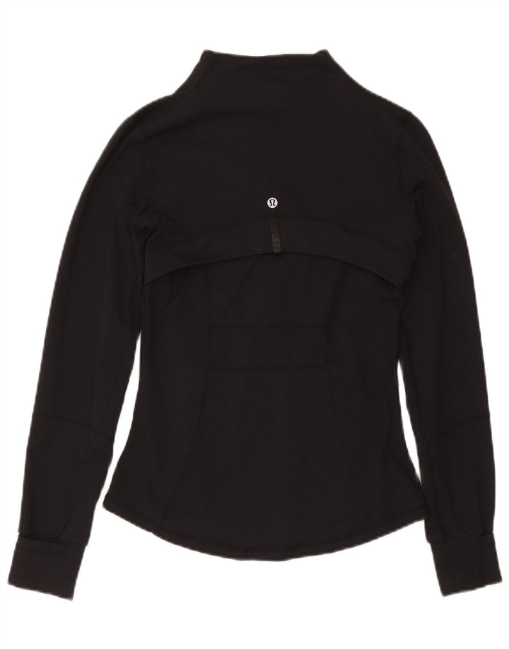 Lululemon Damen-Trainingsanzug-Topjacke, US-Größe 4, Small, schwarzes Nylon