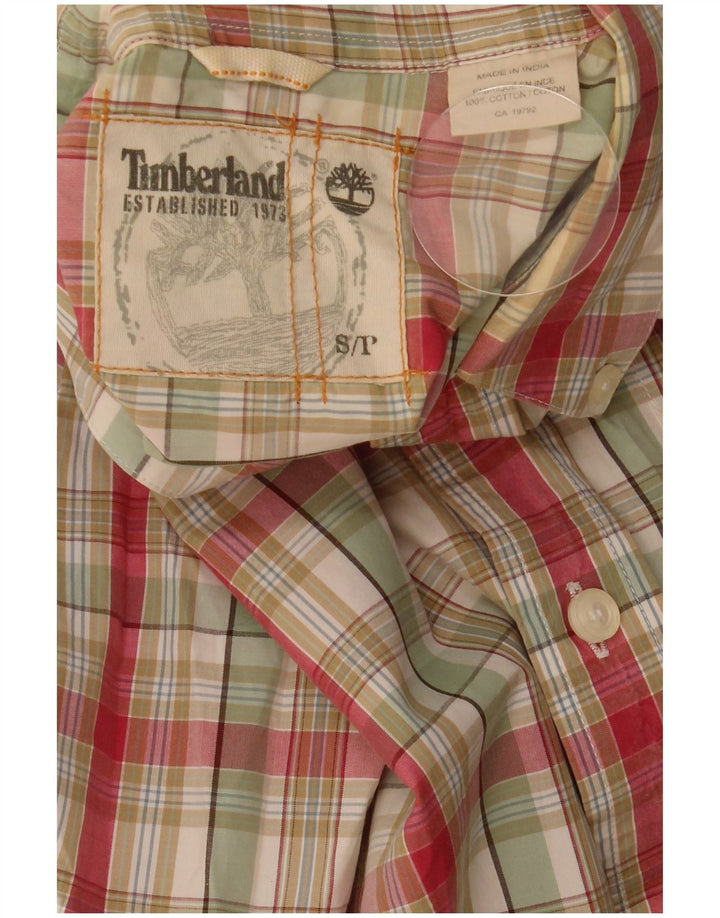 TIMBERLAND Camicia da uomo piccola in cotone a quadri multicolore
