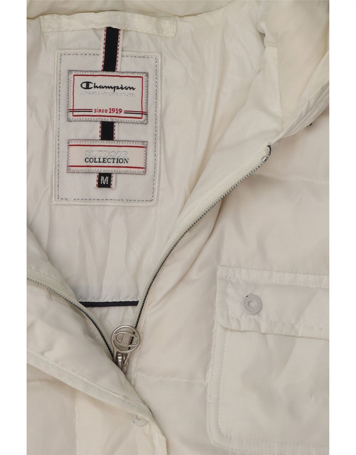 CHAMPION Womens Padded Jacket UK 14 Medium White