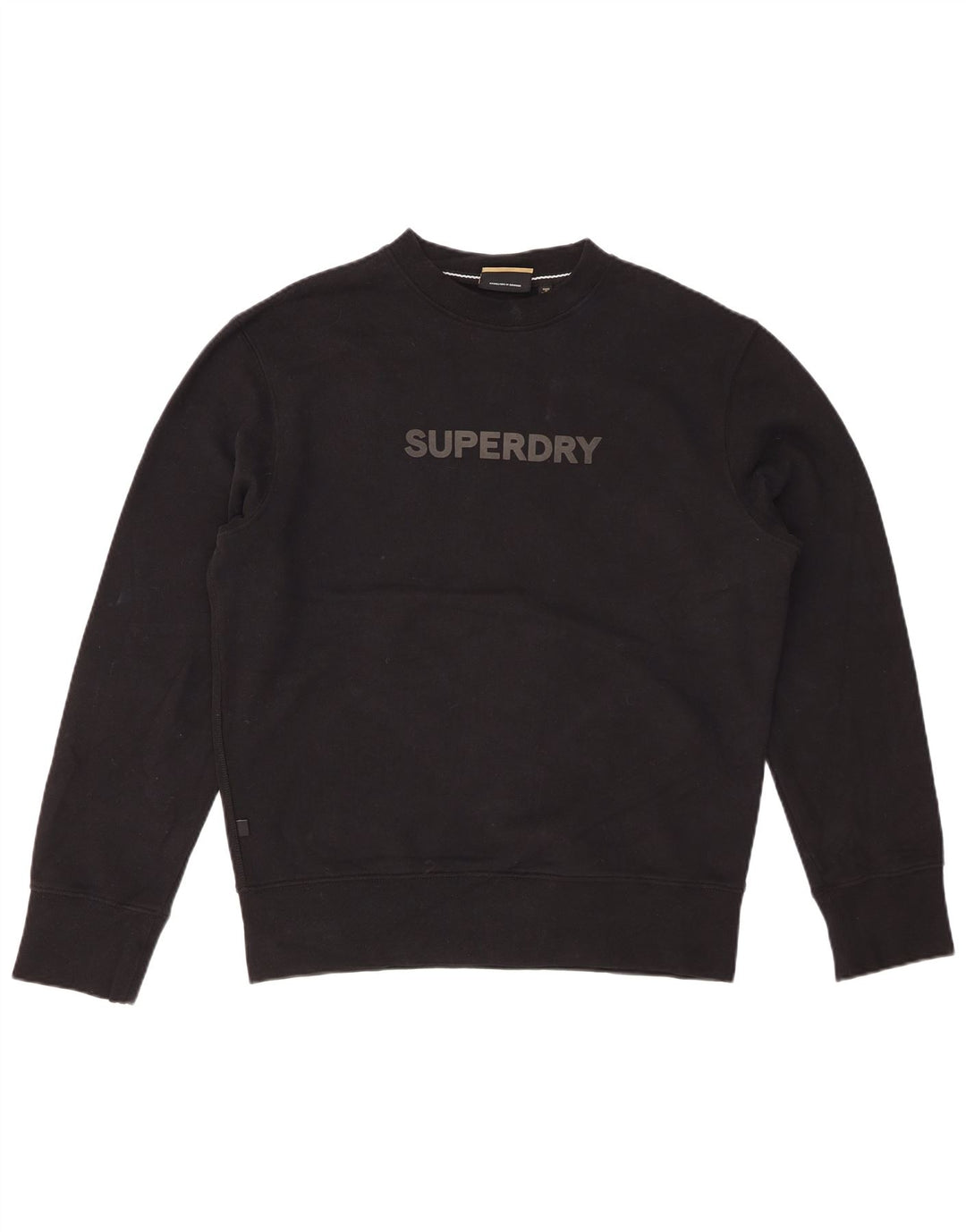 SUPERDRY Grafisk sweatshirt til mænd, lille sort bomuld
