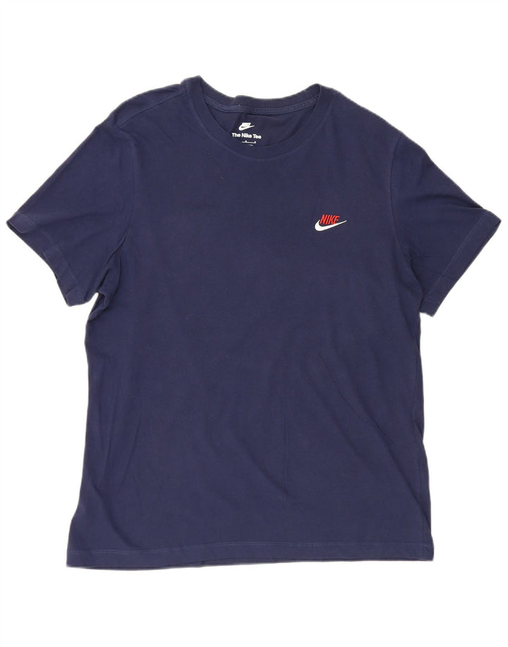 Nike Mens T-Shirt Top Large Navy Blue Cotton