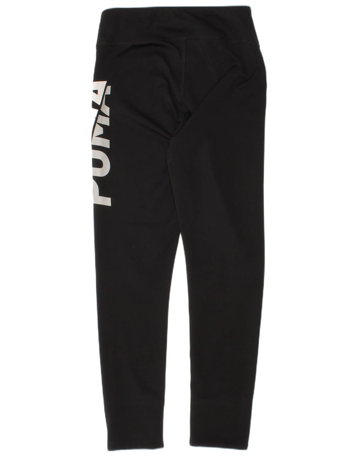 Puma Mädchen-Leggings mit Grafik, 9–10 Jahre, schwarzes Polyester