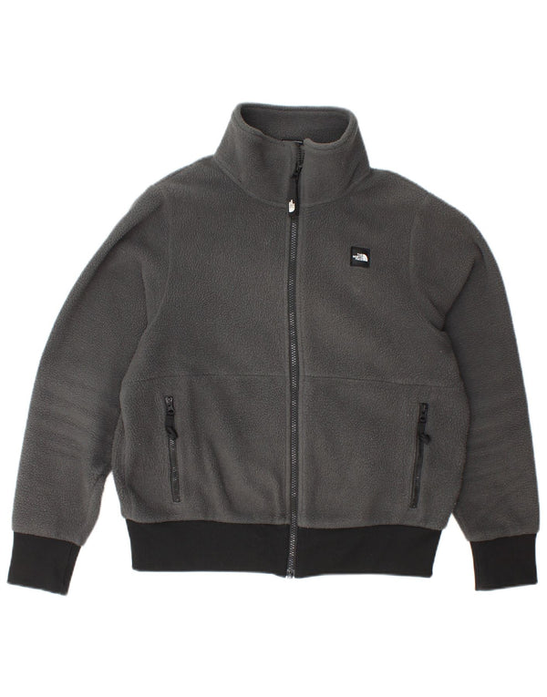 The North Face Womens Fleece Jacket UK 14 Medium Grey Colourblock