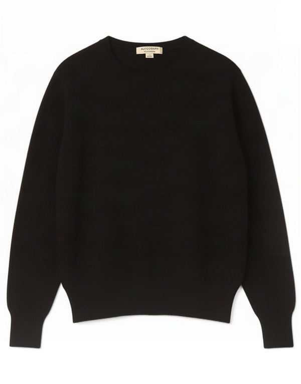 Marks & Spencer Γυναικείο πουλόβερ με λαιμόκοψη UK 12 Medium Black