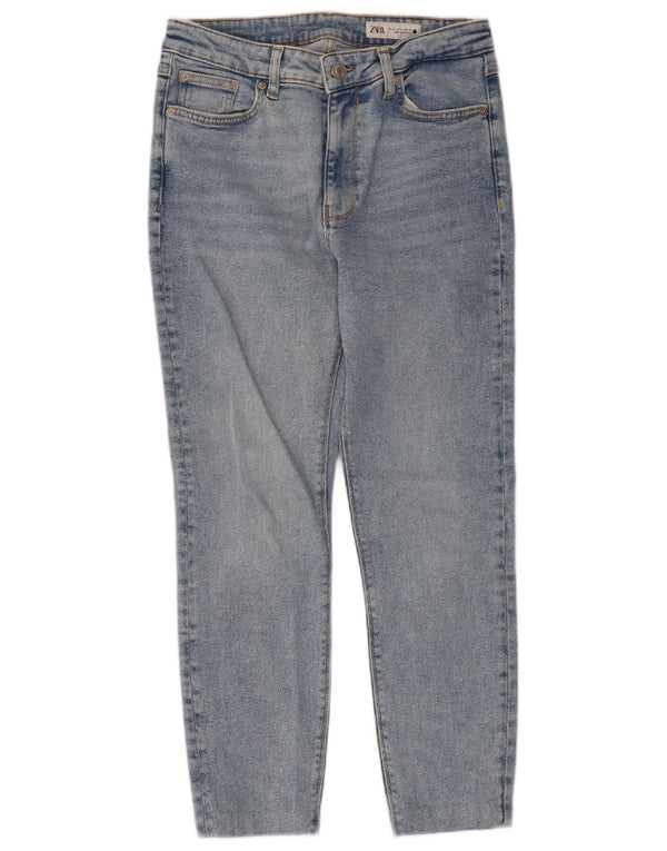 Zara Dame Cropped Jeans EU 42 Large W32 L24 Blå
