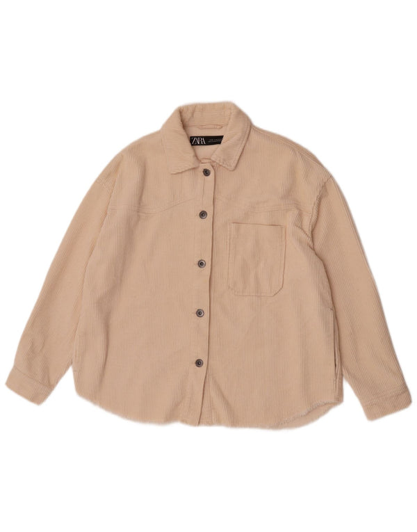 Giacca oversize in velluto a coste da donna Zara UK 6 XS Beige