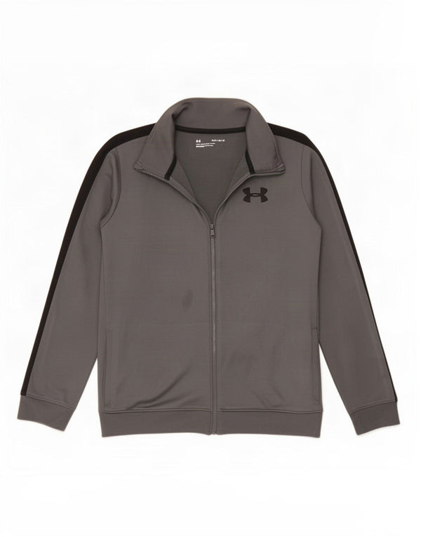 Under Armour Veste de Survêtement Garçon 11-12 ans Grand Gris Polyester