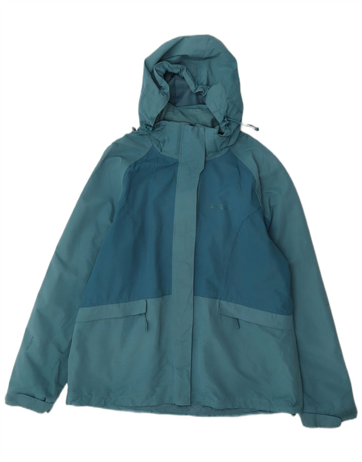 Chaqueta impermeable con capucha para mujer Mountain Warehouse UK 46 Poliéster azul grande