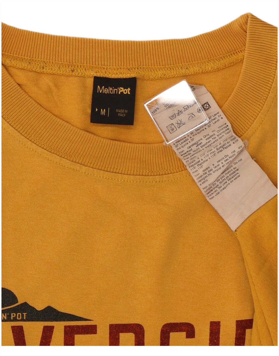 Meltin' Pot T-Shirt Graphique Homme Jaune Moyen Coton