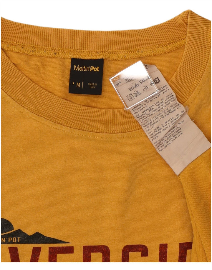 Meltin' Pot T-Shirt Graphique Homme Jaune Moyen Coton
