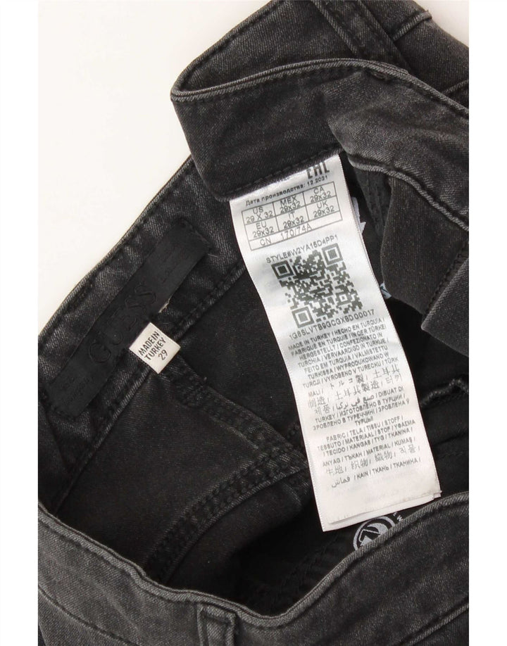 Guess Mens Straight Jeans W29 L32 Black Viscose