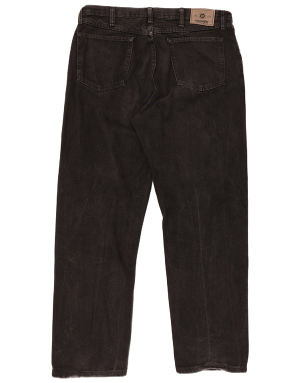 Wrangler masculino relaxado ajuste jeans retos W36 L32 algodão preto
