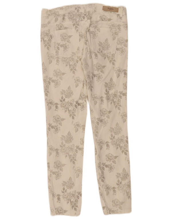 Zara Γυναικείο Trafaluc Slim Casual Παντελόνι EU 38 Small W28 L27 White Floral