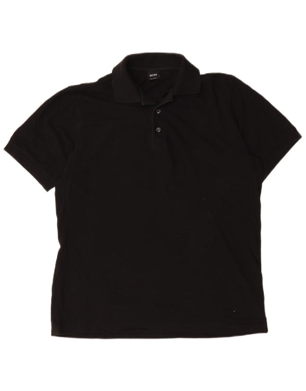Polo Hugo Boss Hombre Algodón Negro Medio