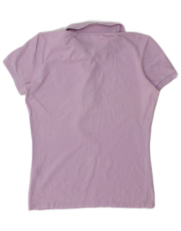 Fred Perry Womens Polo Shirt UK 12 Medium Purple Cotton