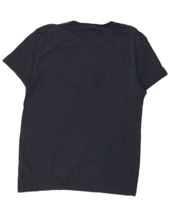 JACK WILLS Mens Graphic T-Shirt Top Medium Navy Blue Cotton