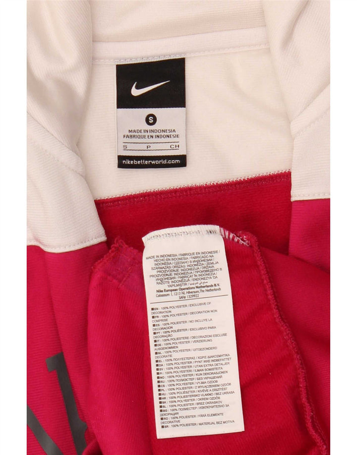 Nike Womens Graphic Tracksuit Top Jacket UK 10 Small Pink Colourblock