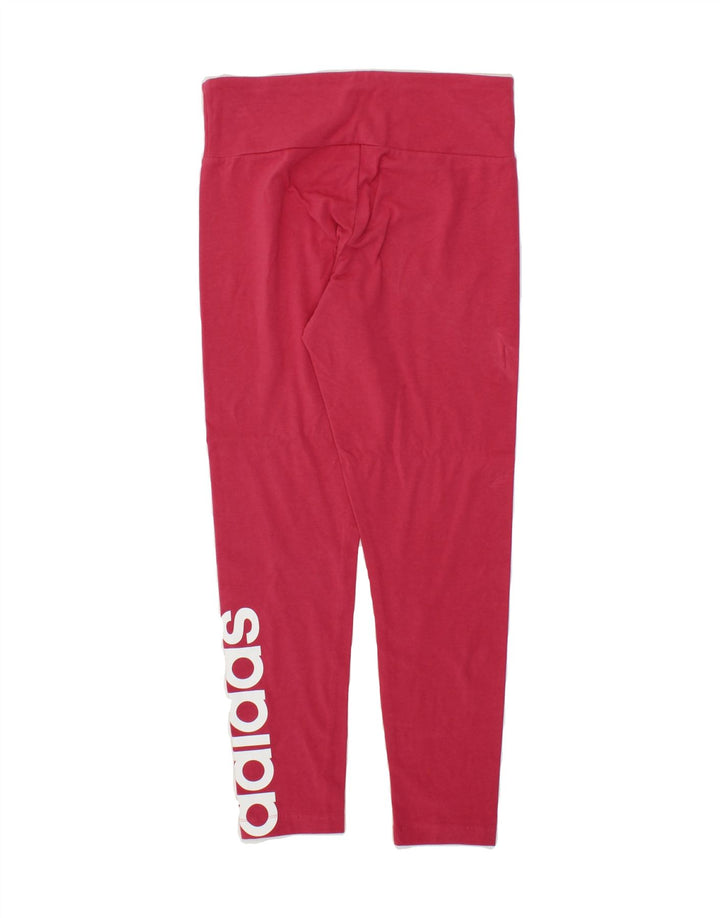 ADIDAS Womens Graphic Leggings UK 12 Medium  Pink Vintage Adidas and Second-Hand Adidas from Messina Hembry 