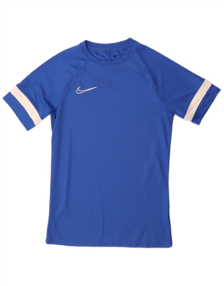 Nike Mens Dri Fit T-Shirt Top Small Blue Colourblock