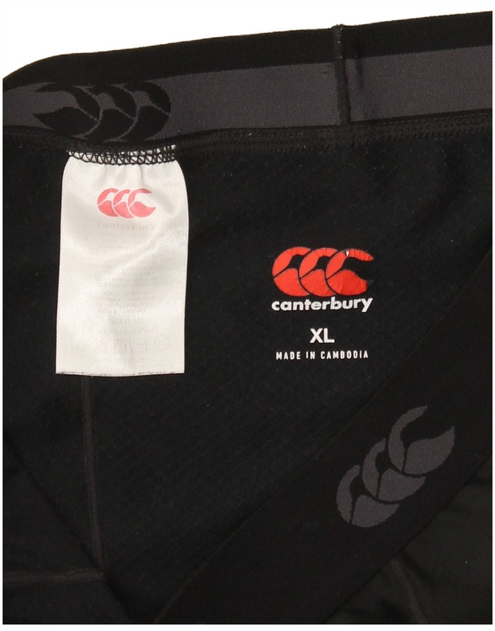 Canterbury Mens Graphic Sport Shorts XL Black Polyester