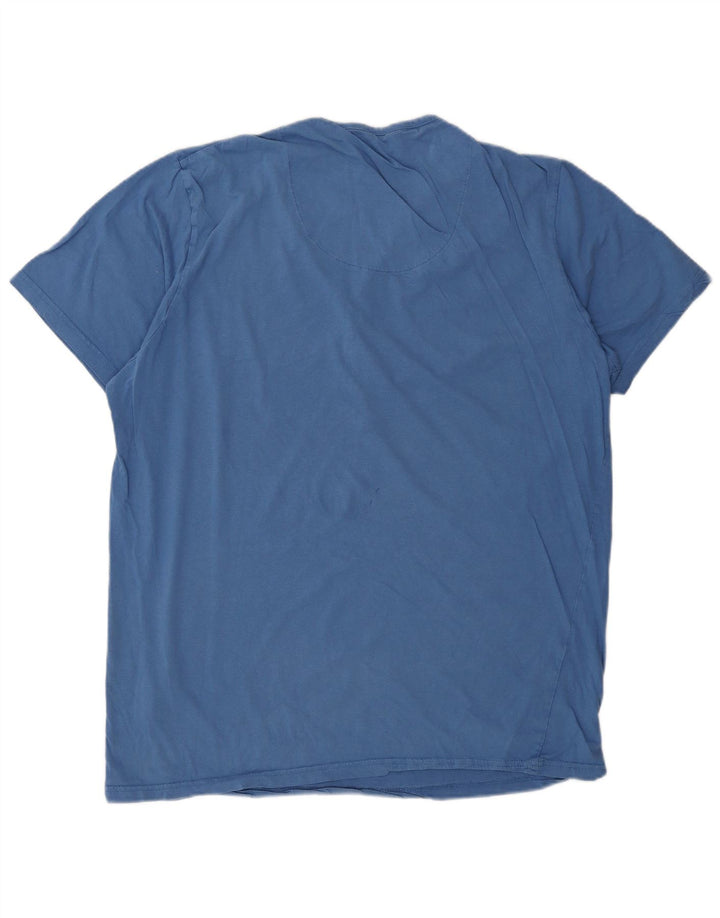 Jack & Jones Mens T-Shirt Top 2XL Blue Cotton