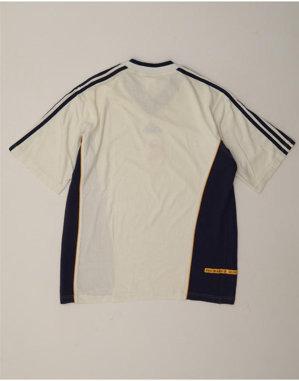 Maglietta Adidas da uomo del Real Madrid UK 40/42 Medium Off White Colourblock
