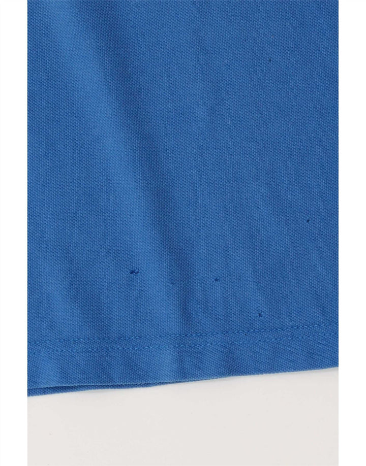 Adidas Mens Polo Shirt Large Blue Cotton