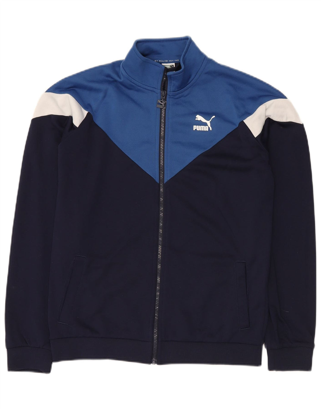 PUMA Træningsdragt topjakke til drenge 15-16 år Marineblå Colourblock Polyester