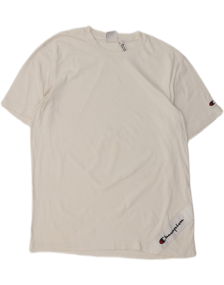 Champion Herre T-Shirt Top Stor Hvid Bomuld