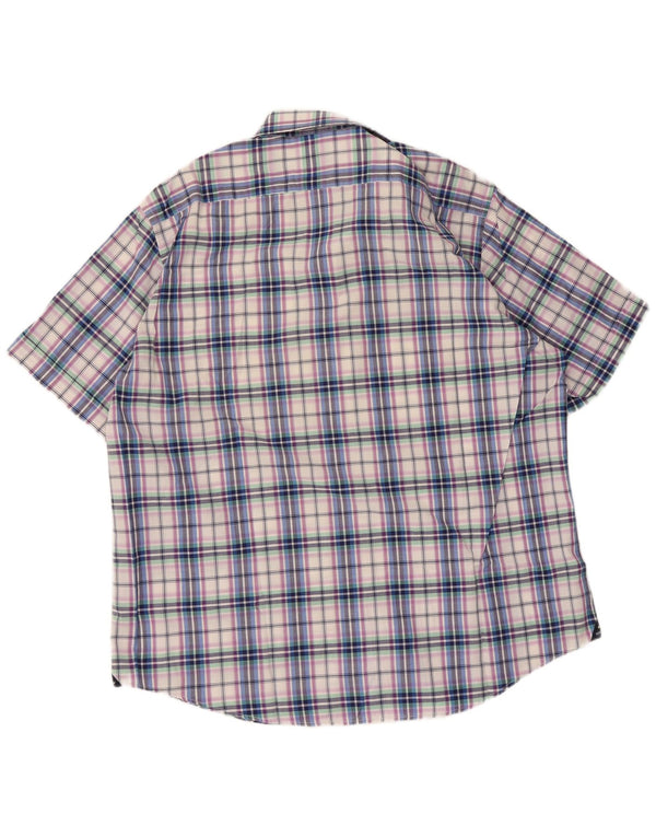 Navigare Mens Short Sleeve Shirt XL Multicoloured Check Cotton