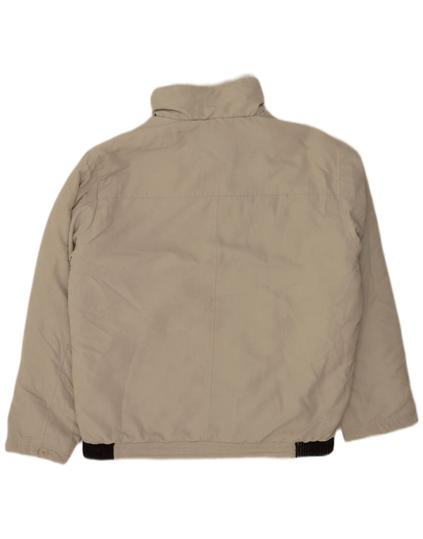 Vintage férfi bomber dzseki UK 42 XL bézs Colourblock poliészter