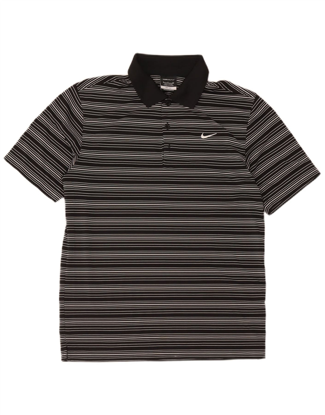 Мужская рубашка-поло Nike Dri Fit, маленькая черная полоска из полиэстера