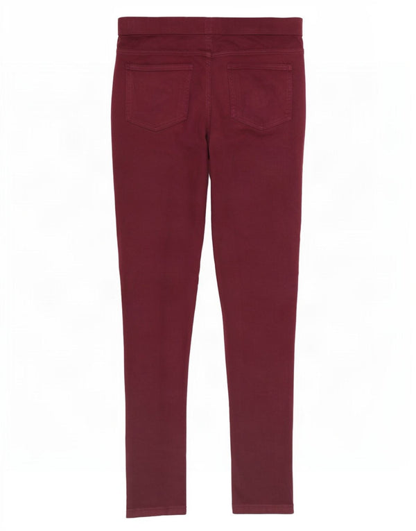 Pantaloni casual skinny da donna Marks & Spencer UK 12 medi W28 L27 Borgogna