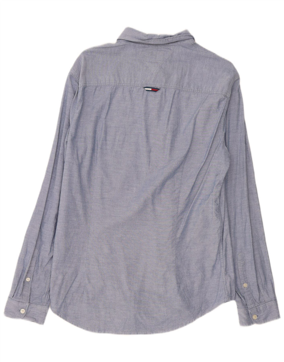 Tommy Hilfiger Mens Slim Fit Shirt Large Blue Cotton