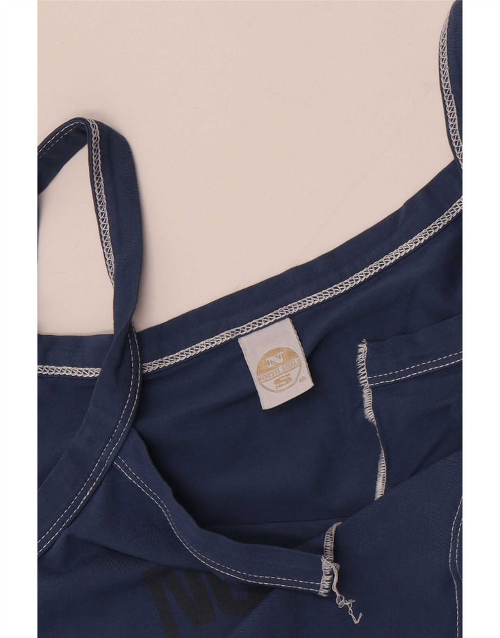North Sails Womens Graphic Cami Top UK 14 Large Navy Blue Cotton