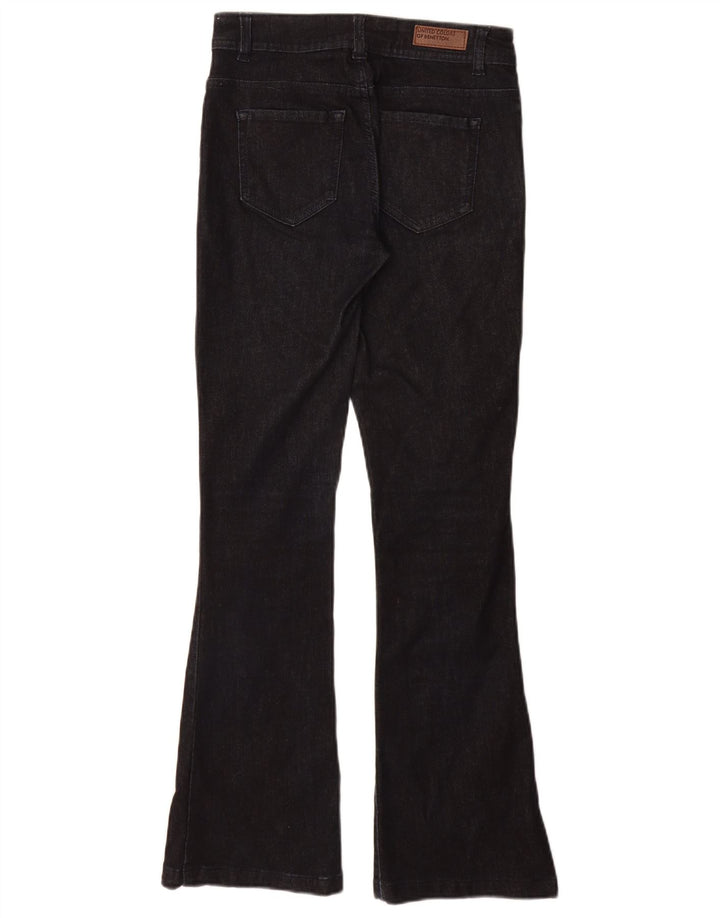 Benetton Womens Bootcut Jeans W27 L30 Navy Blue Cotton