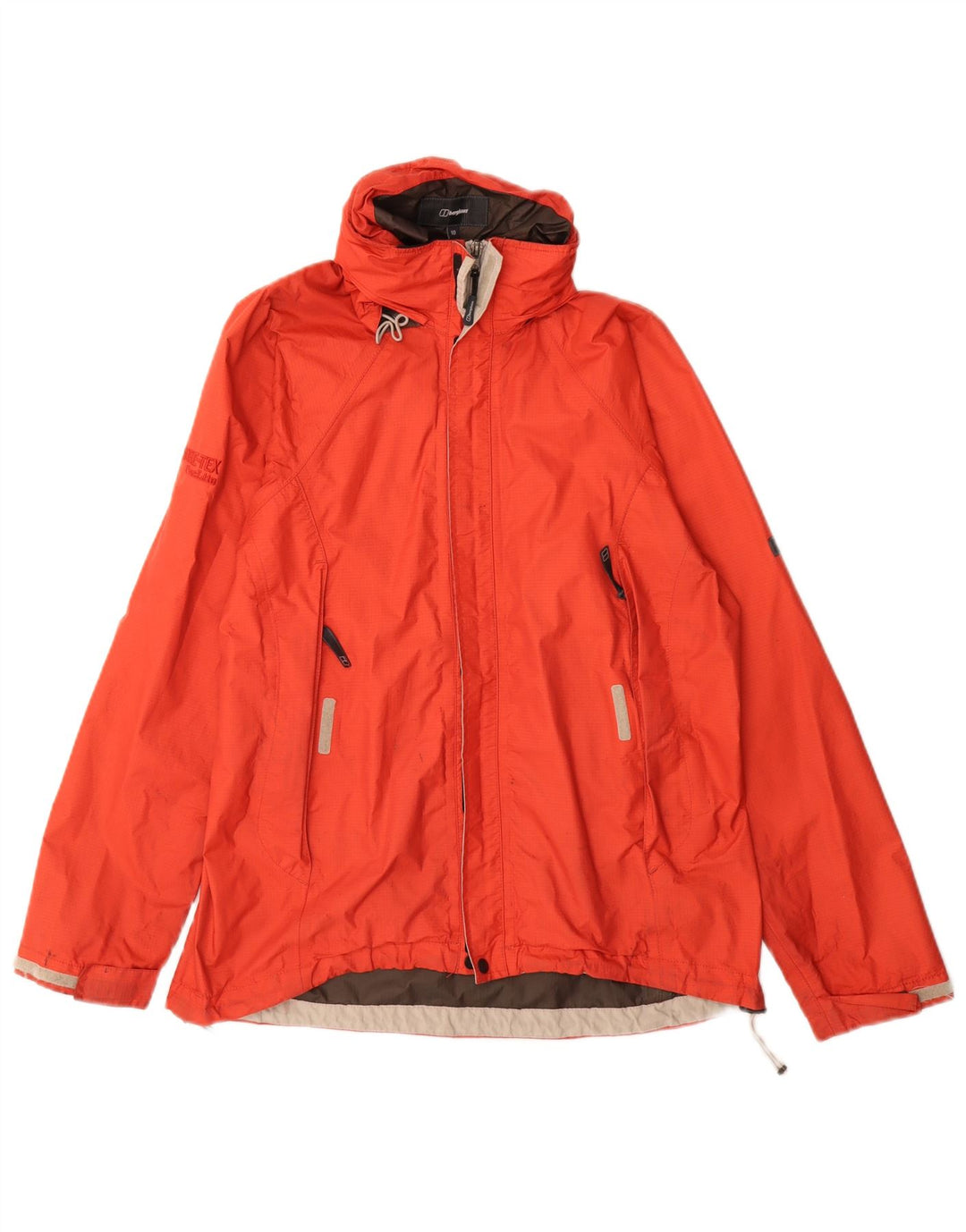 Berghaus Dame Hætte Oversized Windbreaker Jacket UK 10 Small Orange
